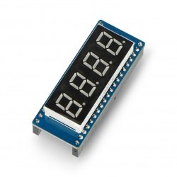 4x 8-segment display module - red- SPI - for Raspberry Pi Pico - Wa...