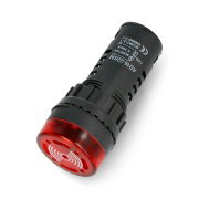 12V DC indicator - 28mm - red with a buzzer