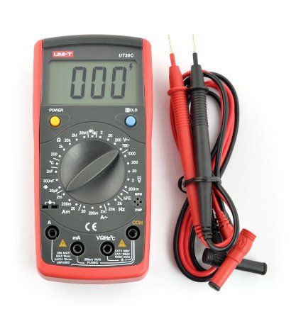 UNI-T UT39C with measuring probes.