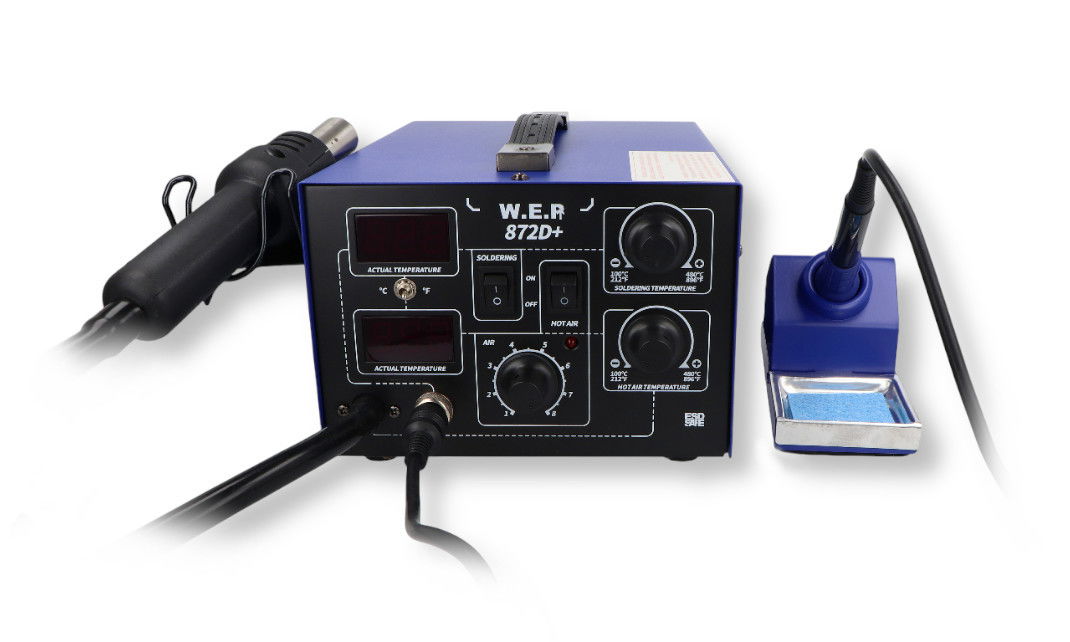 Hotair and WEP 872D soldering station with compressor.