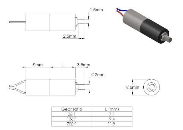 Silnik sub-micro firmy Pololu