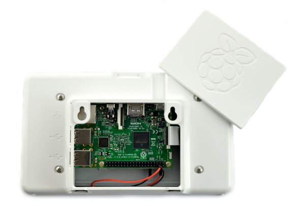 Case for Raspberry Pi , dedicated 7 '' screen and cameras - Premium Case white