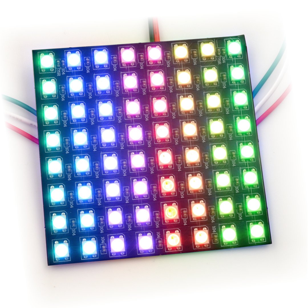 18 x 32 WS2812C 2020 RGB Flexible LED Matrix, 5V DC