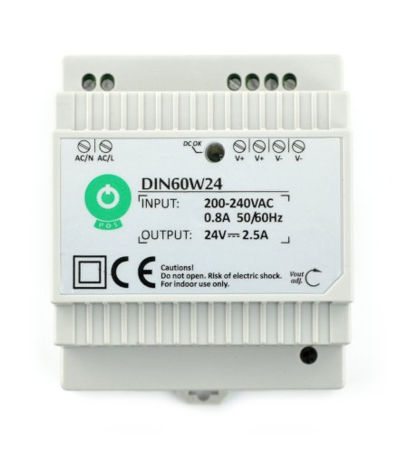 Zasilacz DIN60W24 na szynę DIN - 24V/2,5A/60W