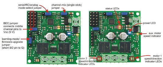 TReX DMC02 - dwukanałowy sterownik silników 24V/2,5A