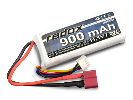 Pakiet Li-Pol Redox 900mAh 20C 3S 11,1V