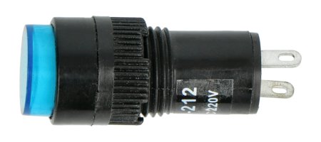 Indicator light 230 V AC - 12 mm - blue.