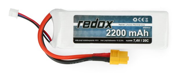 Pakiet Li-Pol Redox 2200 mAh 7,4V 20C.