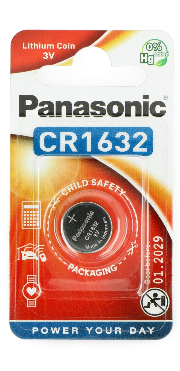 Bateria litowa CR1632 3V Panasonic.