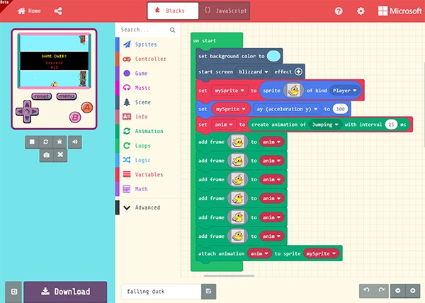 schematy blokowe MakeCode