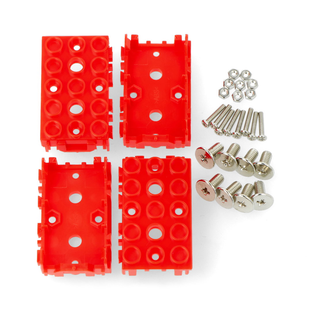 Grove - 1x2 red module cover - 4 pieces