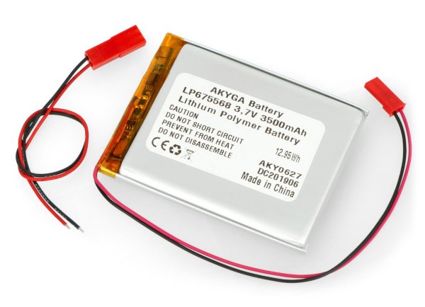 Akumulator Li-Pol Akyga 3500mAh 1S 3,7V - złącze JST-BEC + gniazdo