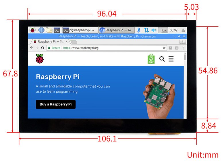 Ekran dotykowy dla Raspberry Pi