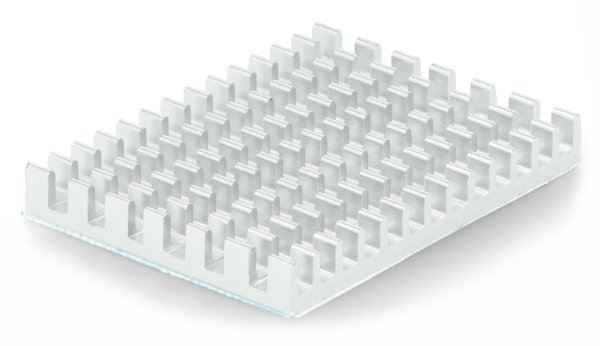 Radiator 40x30x5mm dla Raspberry Pi 4 z taśmą termoprzewodzącą - srebrny