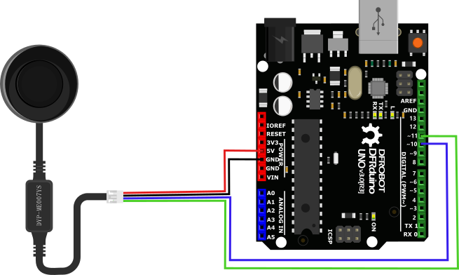 Przykład podłączenia czujnika z Arduino