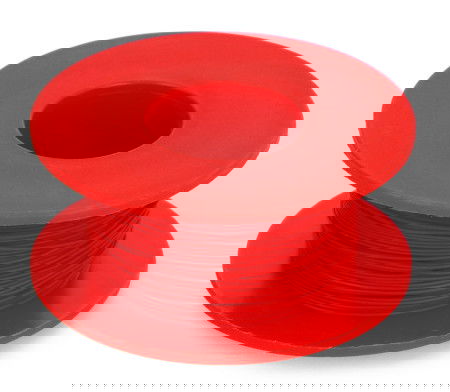 KYNAR silver-plated copper assembly wire - 0.25mm/AWG 30 - red - 50m