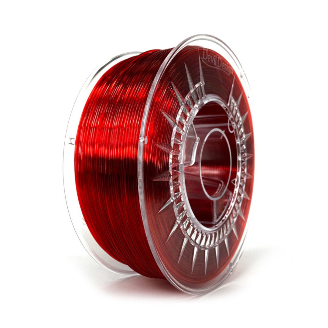 Filament Devil Design PMMA 1,75 mm 1 kg - Ruby Red Transparent