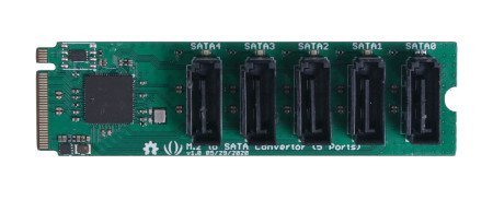 Konwerter umożliwiający rozszerzenie ilości złacz SATA minikomputera Odyssey-X86J4105.