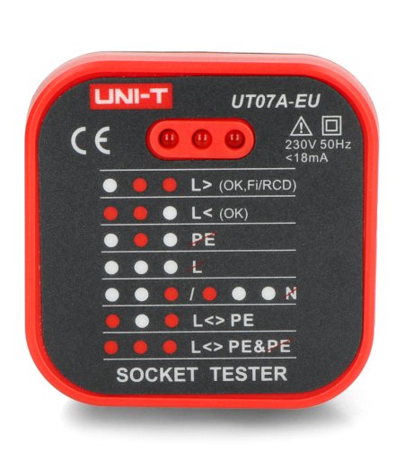 Tester gniazd sieciowych 230V Uni-T UT07A-EU