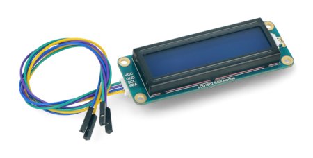 Wyświetlacz LCD1602 I2C 2x16 znaków - kolorowy.