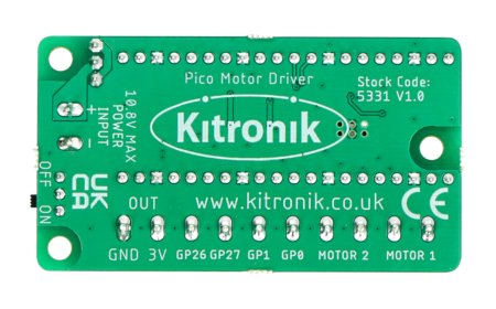 Moduł firmy Kitronik do sterownia silnikami krokowymi oraz silnikami prądu stałego.