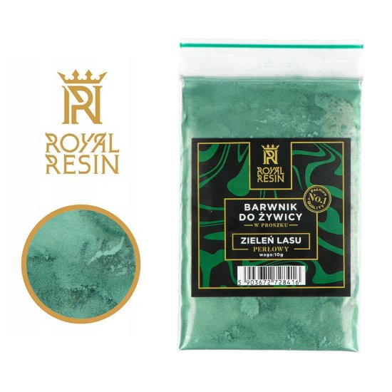 Barwnik do żywicy epoksydowej Royal Resin - perłowy w proszku - 10g - zieleń lasu
