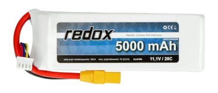 Pakiet Li-Pol Redox 5000mAh 20C 3S 11,1V