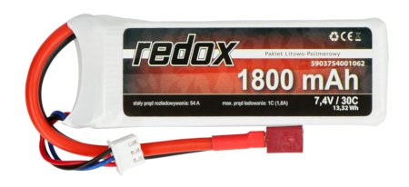 Pakiet Li-Pol Redox 1800 mAh 30C 2S 7,4 V