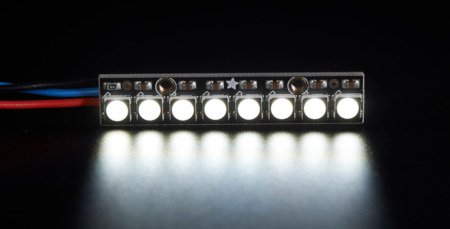 NeoPixel Stick - LED strip 8 x RGBW 5050 - WS2812B / SK6812 - cold white - Adafruit 2869.