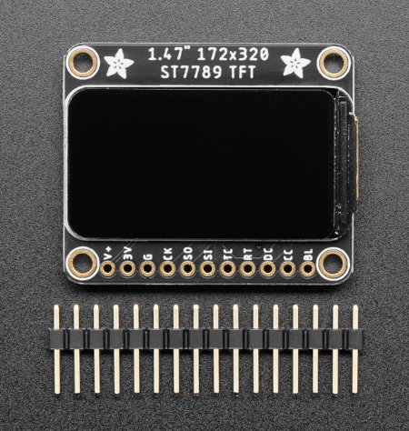 Wyświetlacz TFT IPS - z zaokrąglonymi rogami - 1,47'' 320 x 172 px - do Raspberry Pi i Arduino - Adafruit 5393.