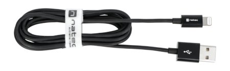 Natec USB A - Lightning cable for iPhone / iPad / iPod (MFI) - black - 1.5m
