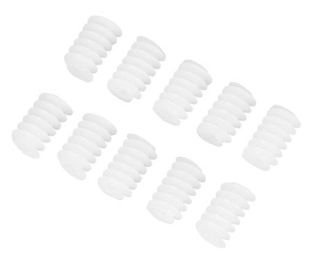 Worm gear, plastic, 6x10mm - white - 10pcs