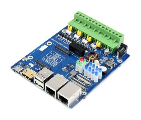 Dual ETH Quad RS485 Base Board (B) - pins expander for Raspberry Pi Compute Module 4.