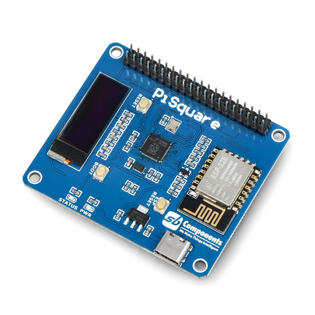 PiSquare - module with RP2040 and ESP-12E with support for HAT overlays - SB Components SKU24186