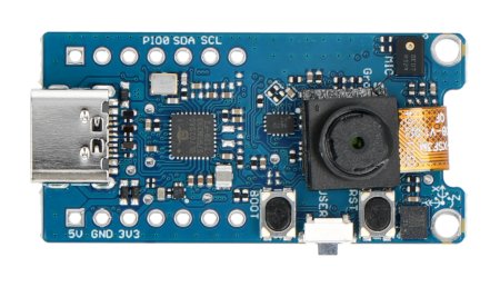 The board has a built-in OV2640 camera with a resolution of 1600 x 1200 px.