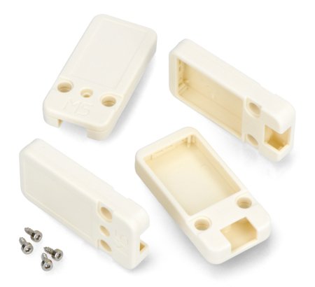 The set includes four plastic housings for Unit modules and the necessary mounting screws.