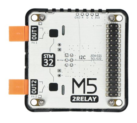 2-channel relay module manufactured by M5Stack.