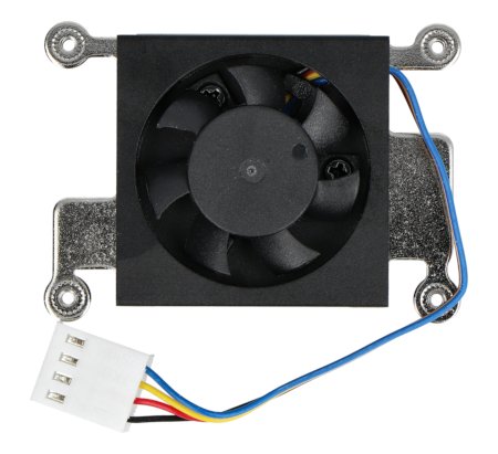 Mounting fan designed to cool the Raspberry Pi Compute Module CM4.