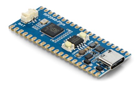 RP2040-Plus - a board with the RP2040 microcontroller and additional 16 Mb Flash memory.