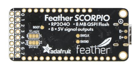 Feather RP2040 SCORPIO - 8-channel NeoPixel controller