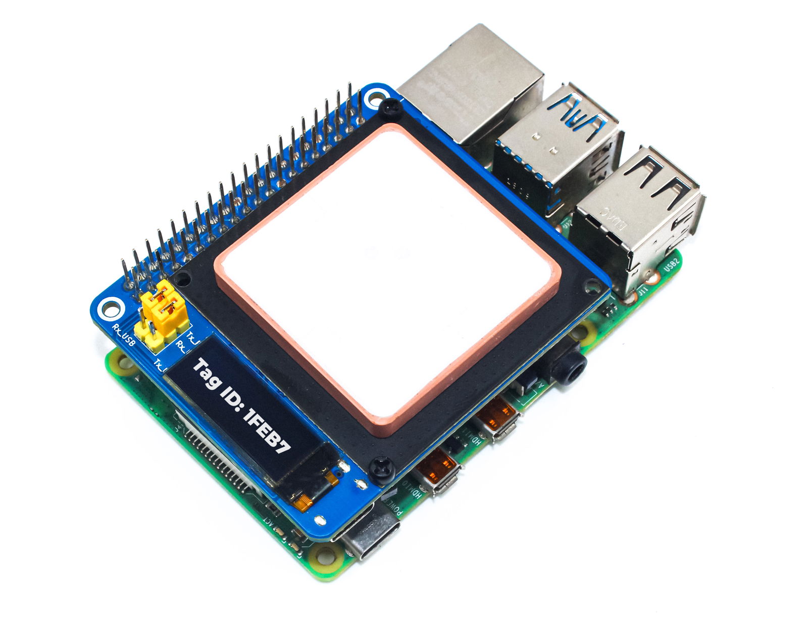 UHF RFID Lite HAT - UHF RFID reader module with read and write function for Raspberry Pi - SB Components 26081