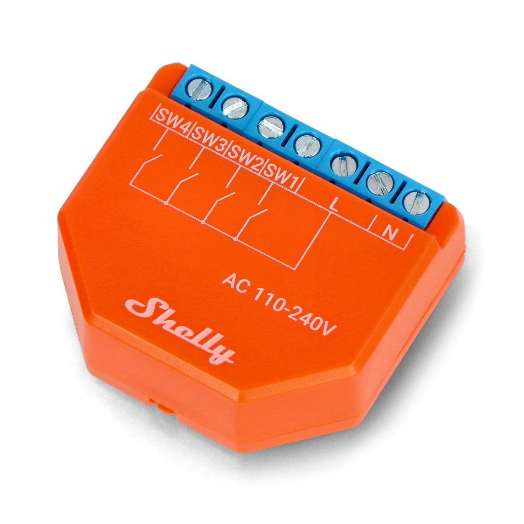 Shelly Plus i4 - 4-digital inputs controller for enhanced actions Wi-Fi-operated  Botland - Robotic Shop