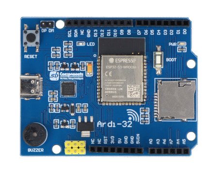 Ardi32 - development board with ESP32-S3-WROOM-1 - compatible with Arduino Uno - SB Components 26647