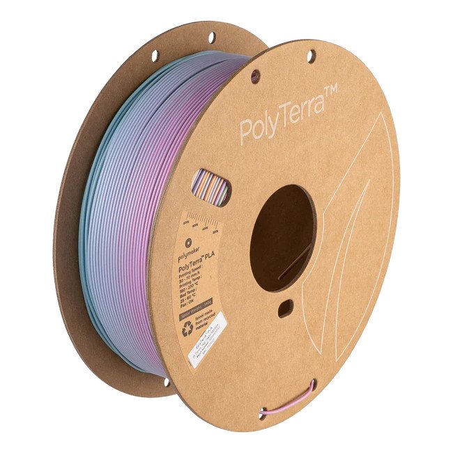 Filament Polymarker PolyTerra Gradient PLA 1.75 mm 1 kg - Pastel Rainbow
