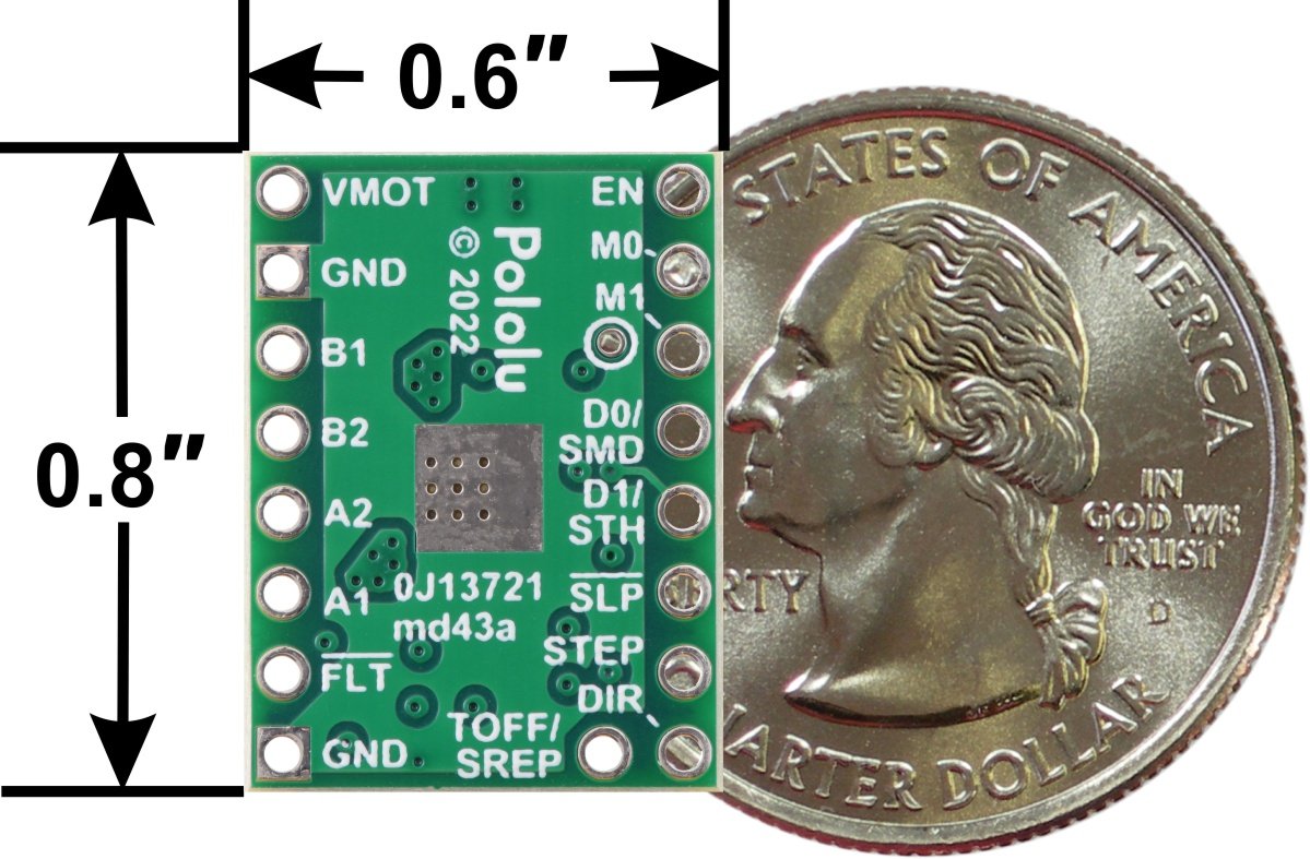 DRV8434 stepper motor driver 48 V / 2 A - with pin connectors - Pololu 3763