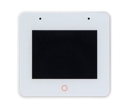 The screen from the development kit lies on a white background.