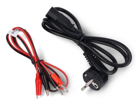 Two cables included in the set - crocodile cable and power supply.