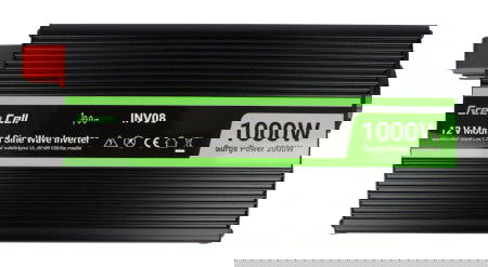 Green Cell DC/AC step-up converter 12 V DC / 230 V AC 1000 W / 2000 W - with modified sine wave - automotive
