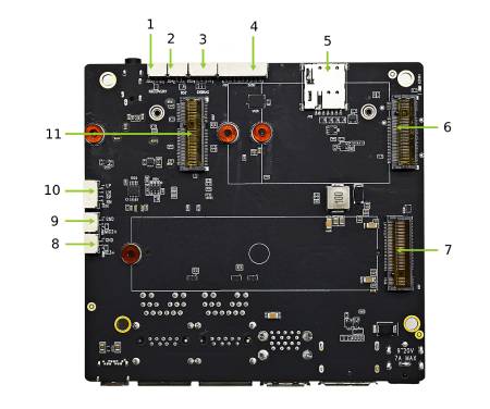 A608 Carrier Board - expansion board for Nvidia Jetson Orin NX / Nano - Seeedstudio 105110001