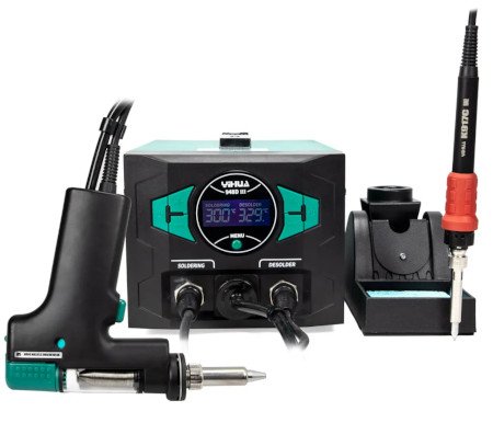 Yihua 948D-III 2-in-1 desoldering and tip soldering station with compressor - 290 W